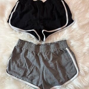 Forever 21 Black and Gray Athletic Shorts